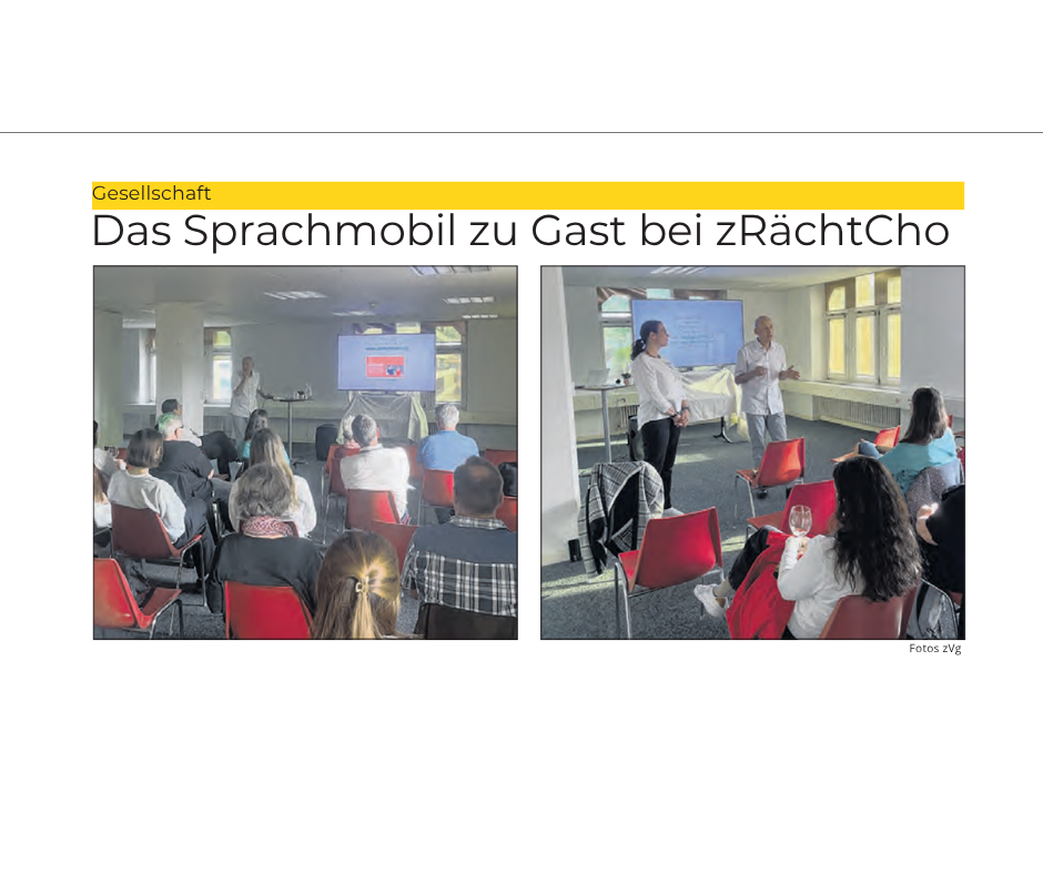 Muttenzer &  Prattler Anzeiger: Das Sprachmobil zu Gast bei zRächtCho