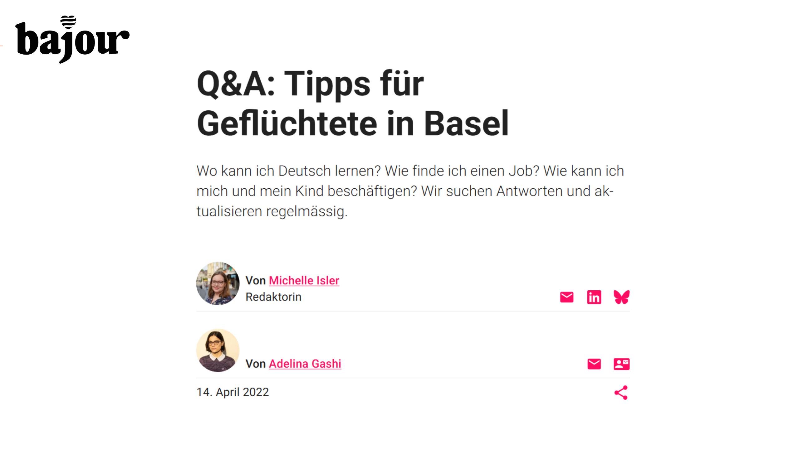 Q&A: Tipps für Geflüchtete in Basel